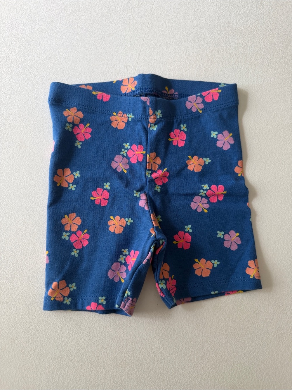 Cat & Jack Navy Floral Shorts with Bright Flowers